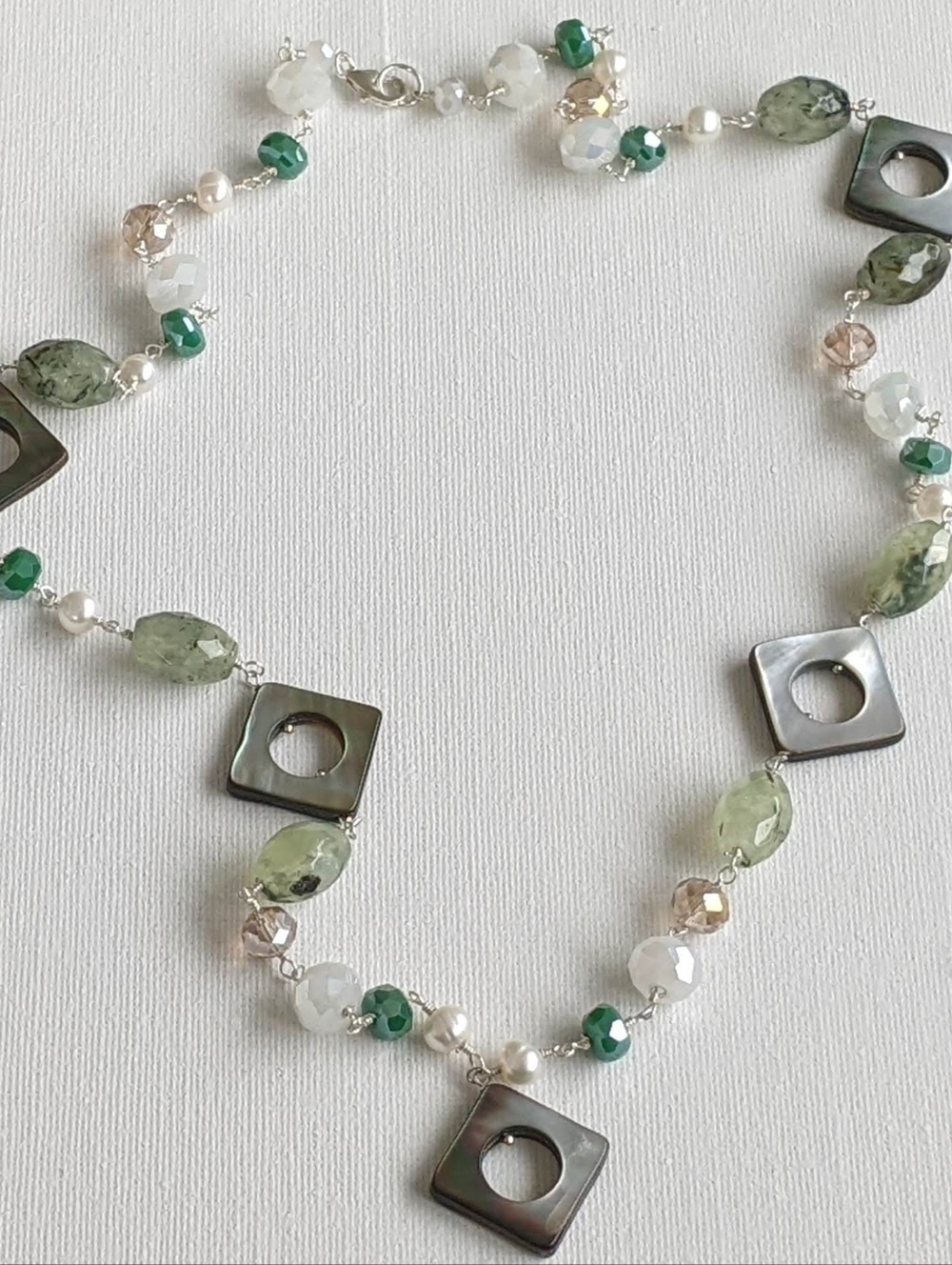 Seaside Treasures Sterling Silver and Natural Gemstone Necklace - Picture 4 of 10